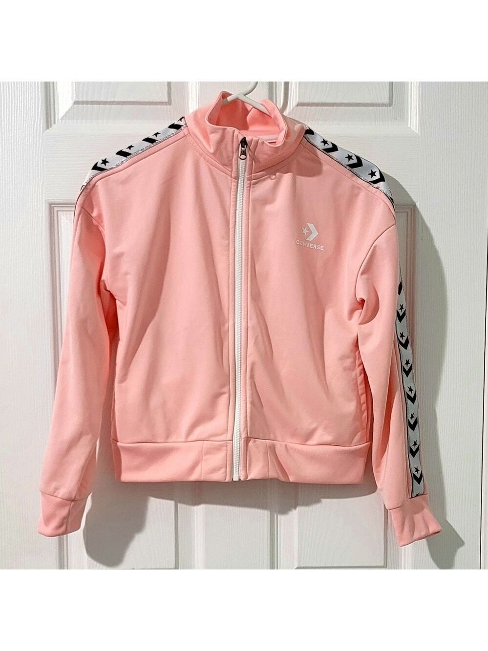 Converse Girls' Full Zip Star Chevron Track Jacket Size L